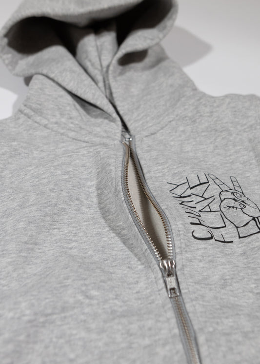 Sweatjacke mit Logoprint und Rückendruck Junior