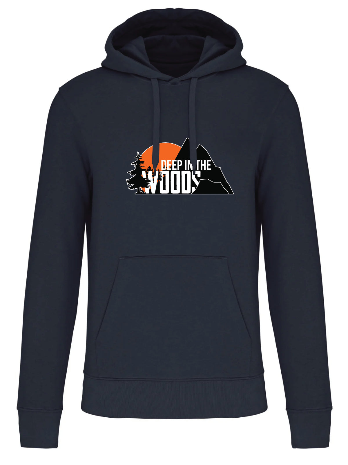 Deep in the Woods Logo Hoodie Men Dark Blue