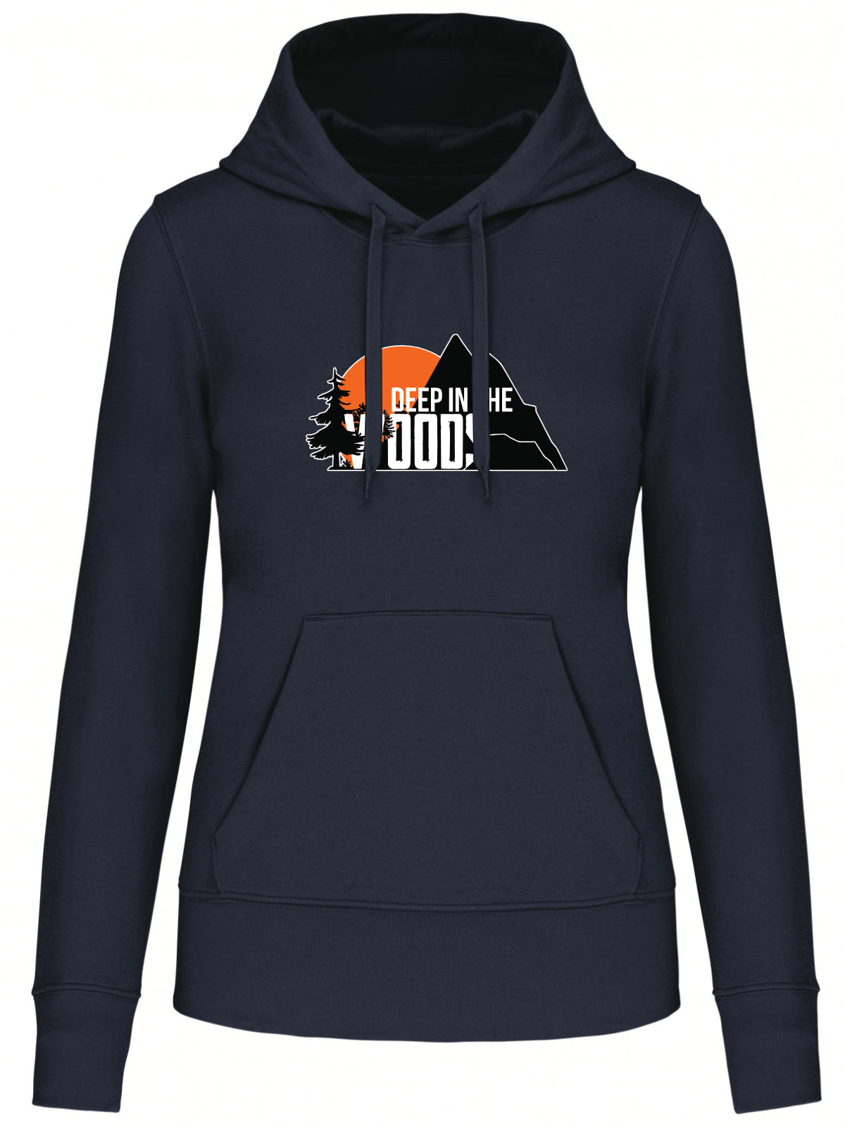 Deep in the Woods Logo Hoodie Women Dark Blue