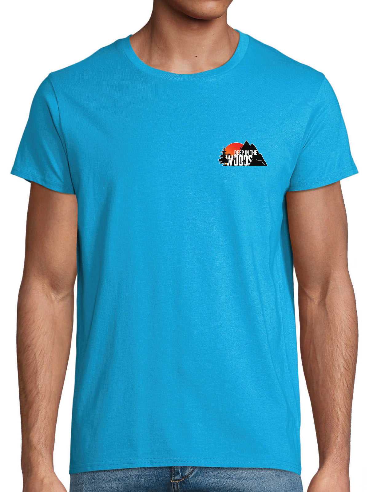 Deep in the Woods Classic T-Shirt Men Aqua Blue 2025