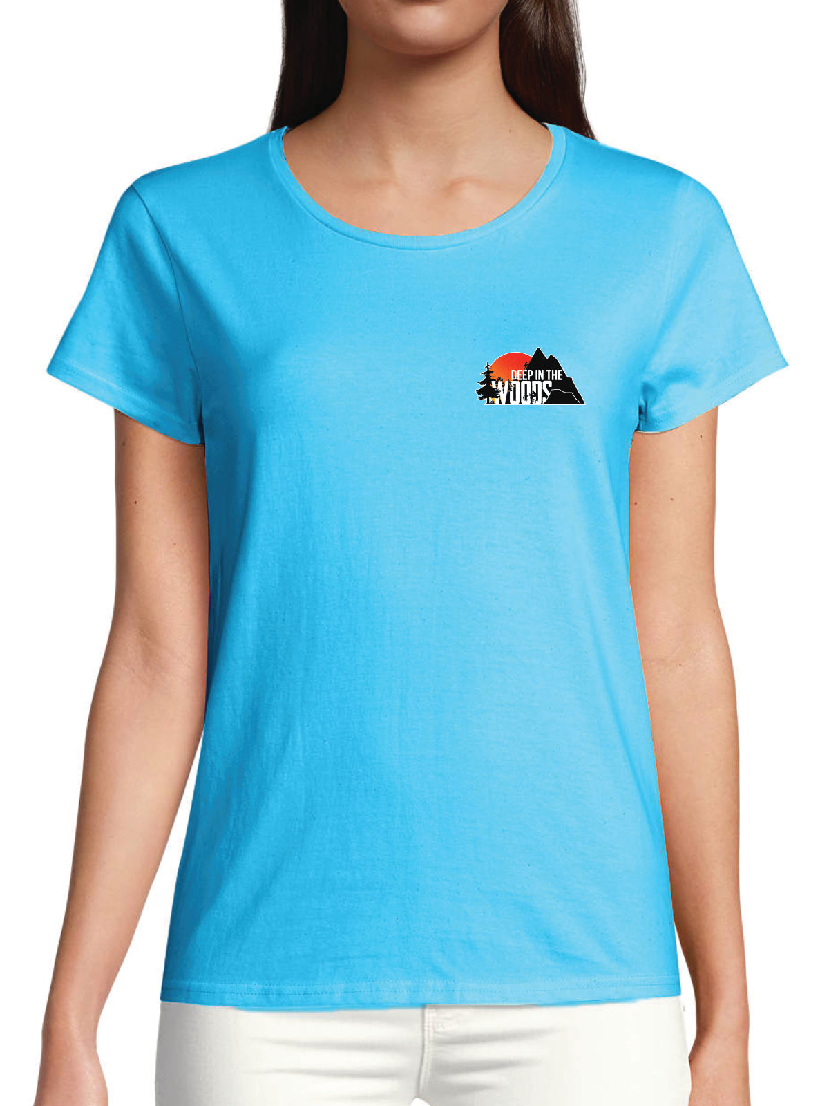 Deep in the Woods Classic T-Shirt Women Aqua Blue 2025