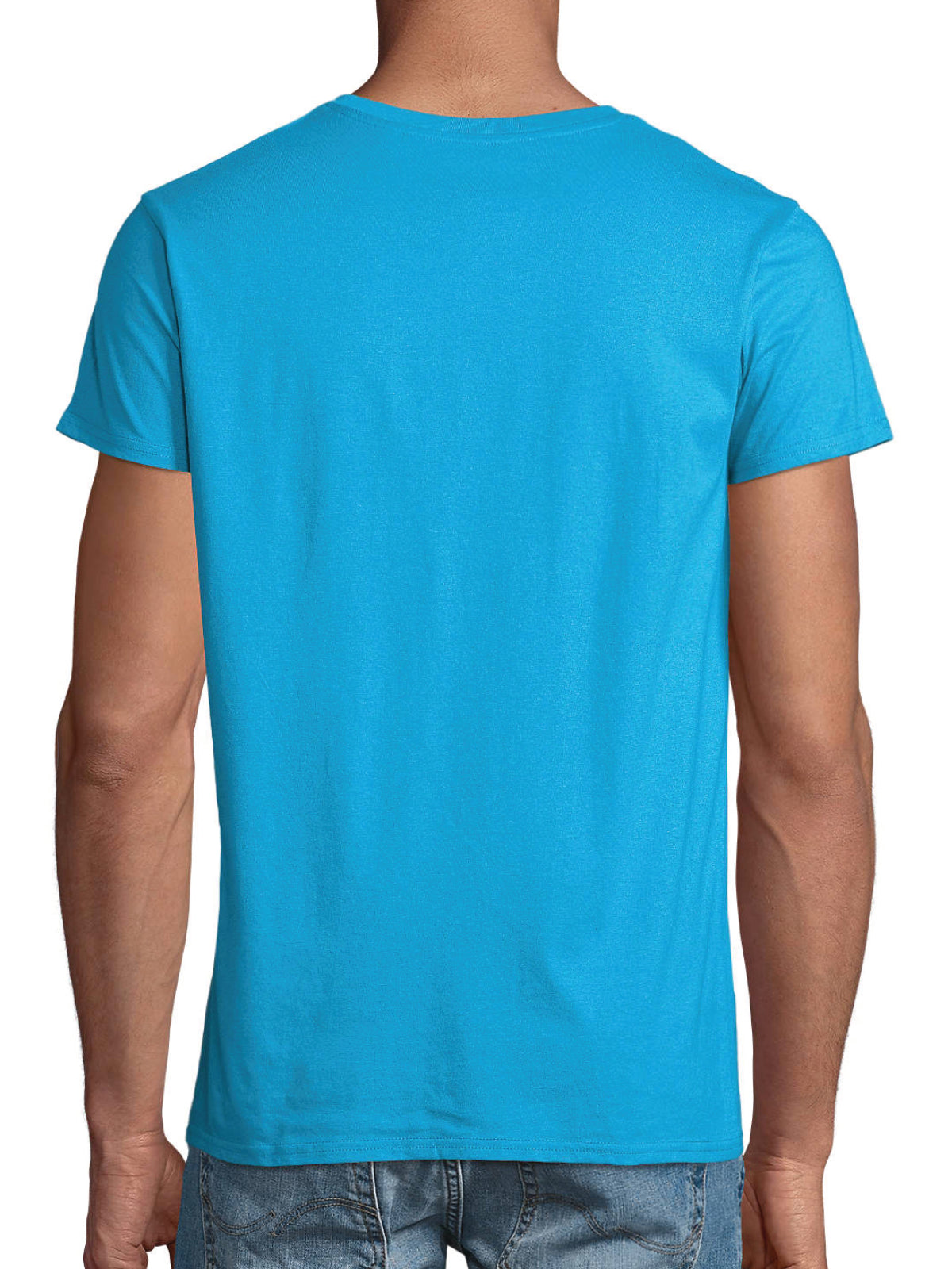 Deep in the Woods Logo T-Shirt Men Aqua Blue