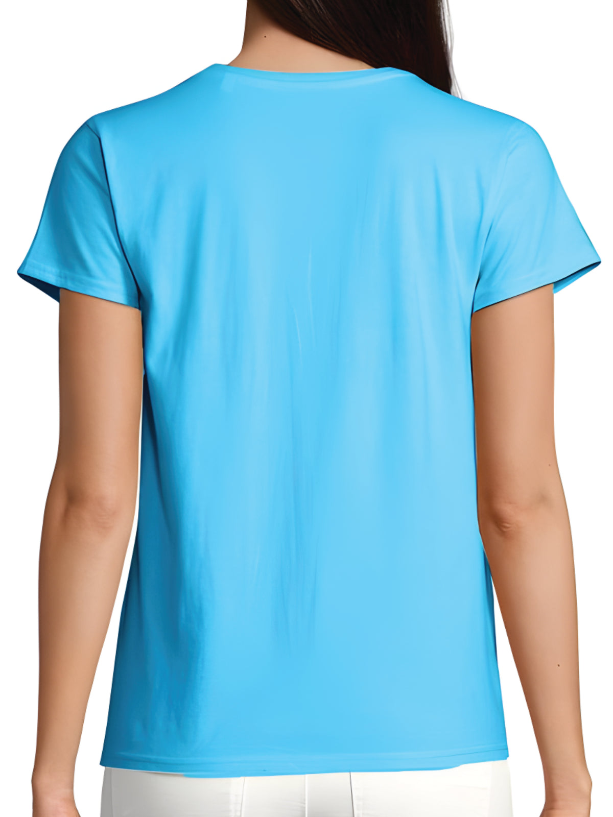 Deep in the Woods Logo T-Shirt Women Aqua Blue