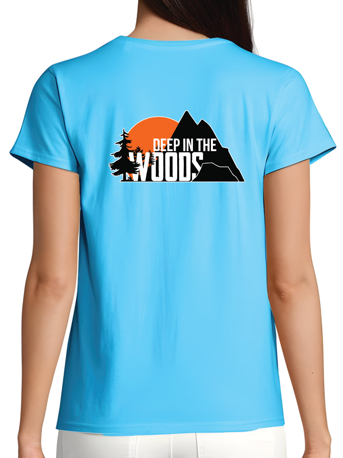 Deep in the Woods Classic T-Shirt Women Aqua Blue