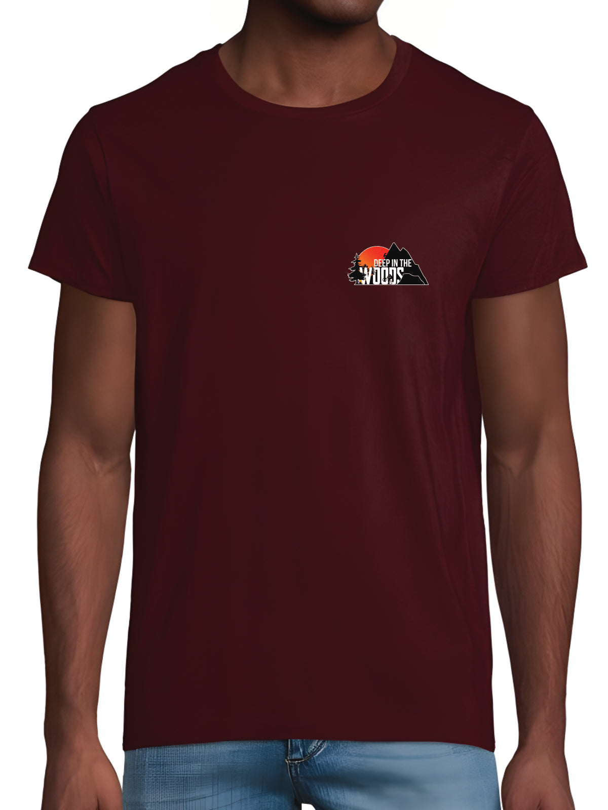 Deep in the Woods Classic T-Shirt Men Burgundy 2025