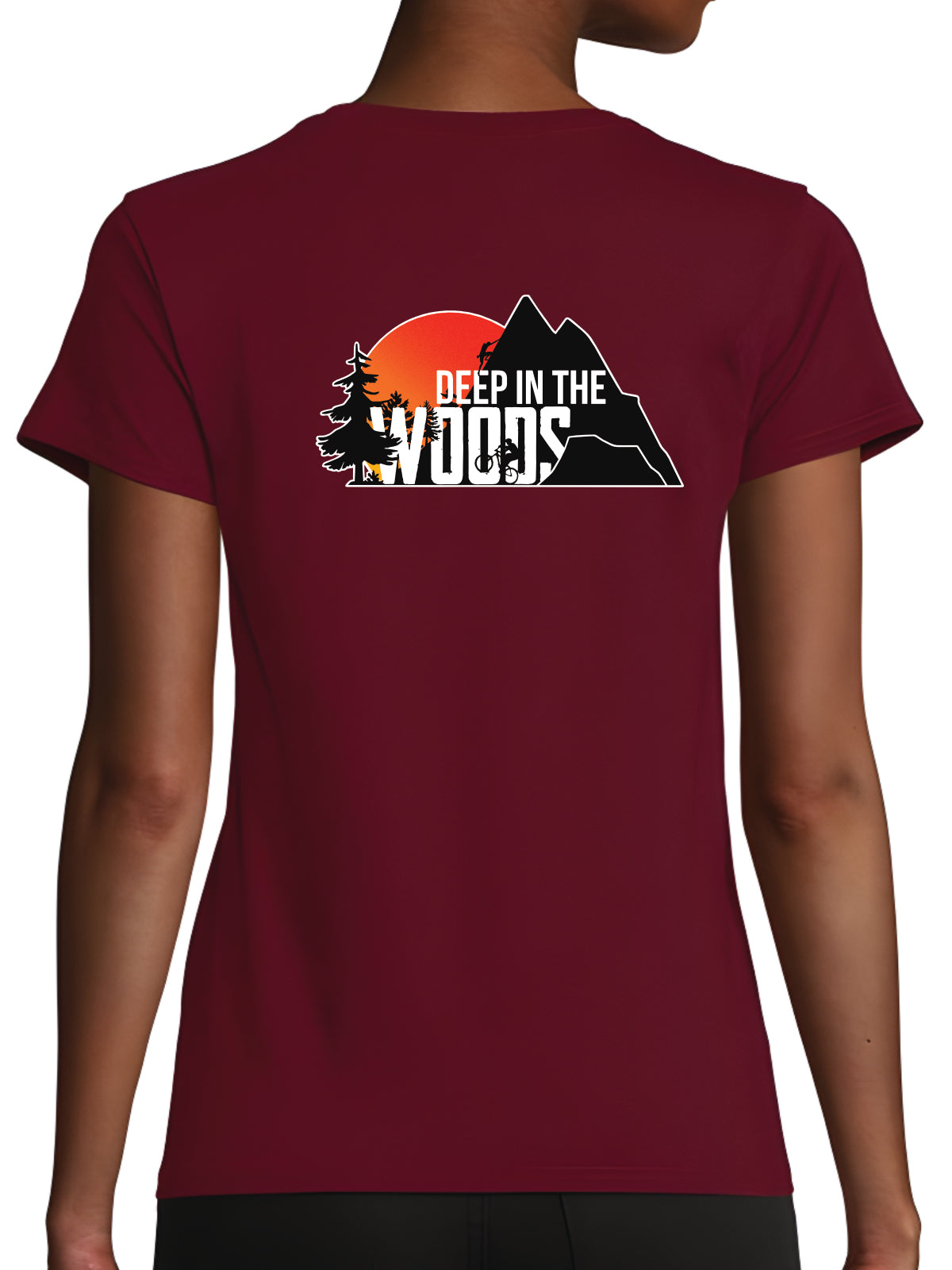 Deep in the Woods Classic T-Shirt Women Burgundy 2025