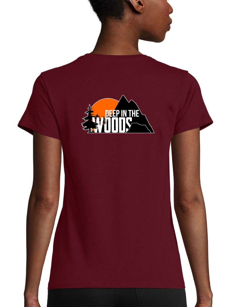 Deep in the Woods Classic T-Shirt Women Burgundy