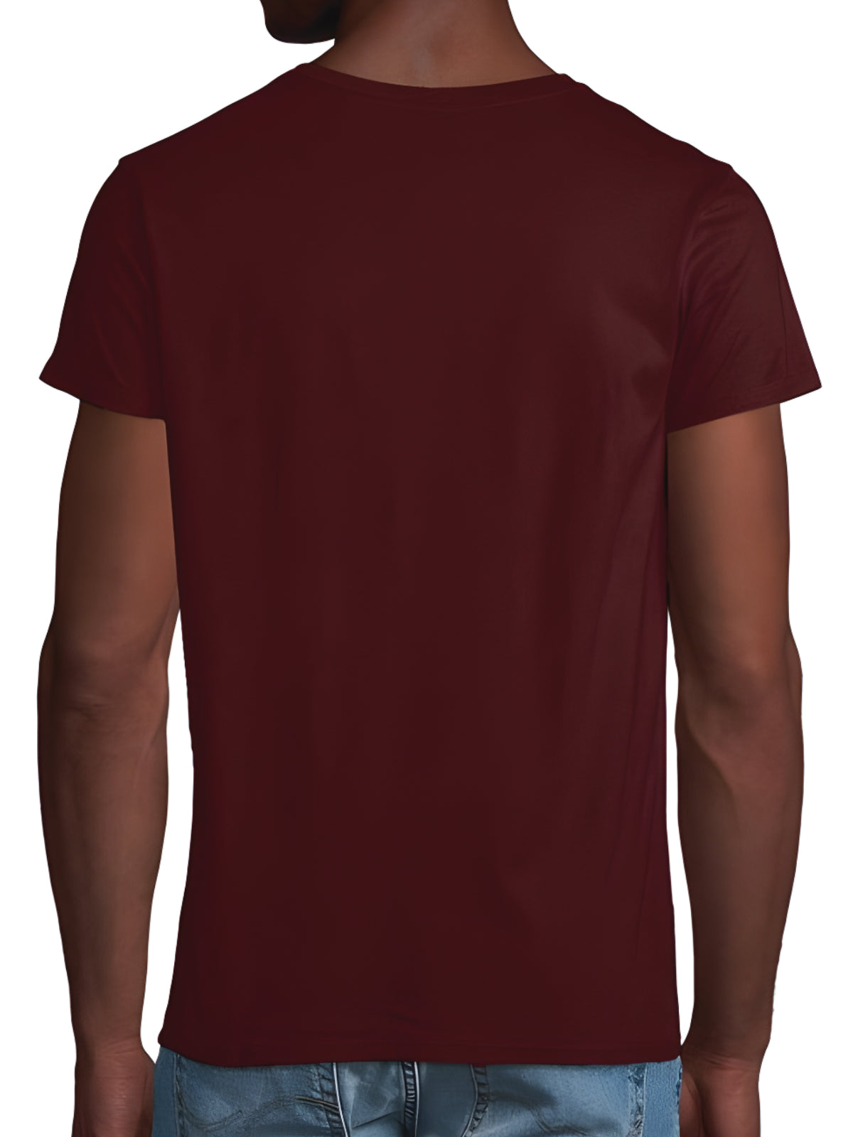 Deep in the Woods Logo T-Shirt Men Burgundy