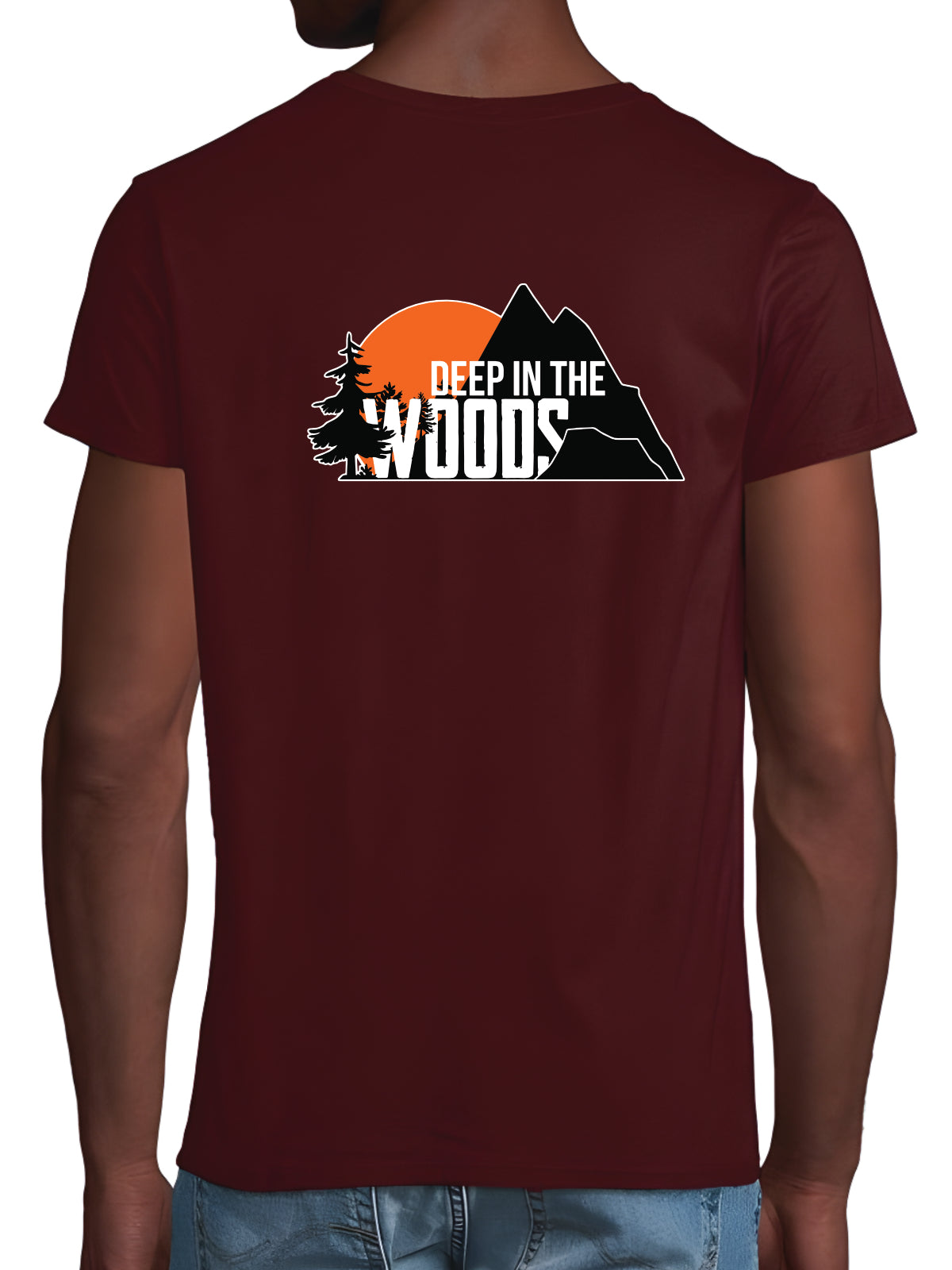 Deep in the Woods Classic T-Shirt Men Burgundy