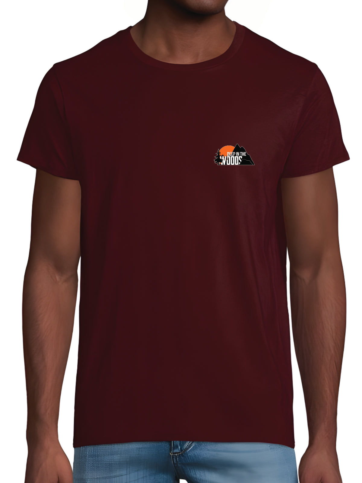 Deep in the Woods Classic T-Shirt Men Burgundy