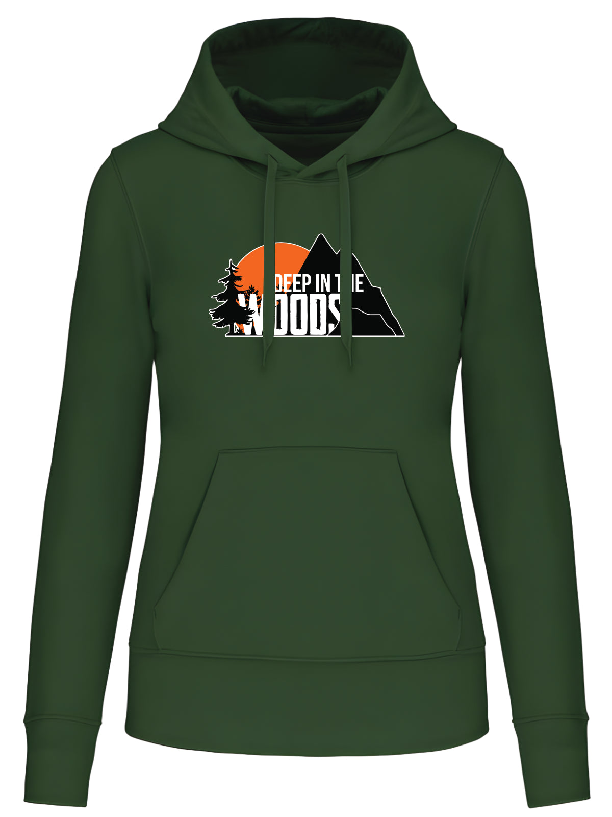 Deep in the Woods Logo Hoodie Women Green