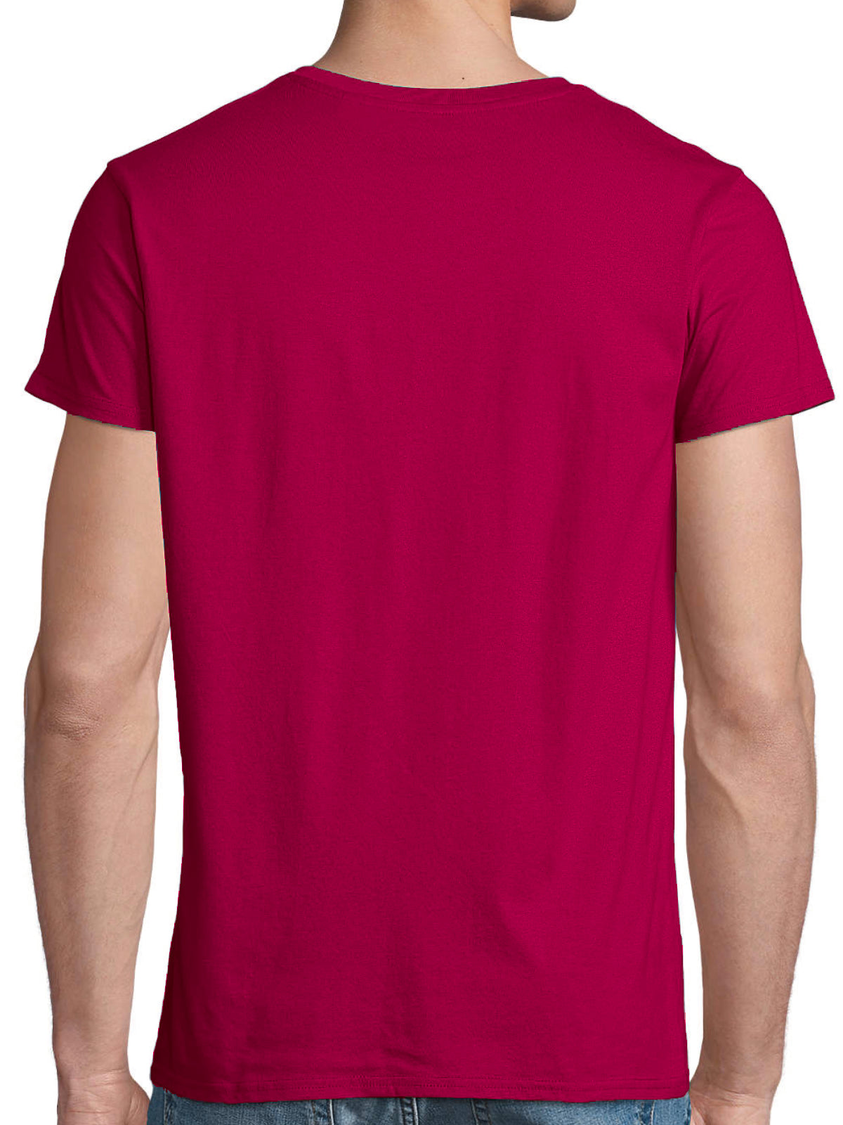 Deep in the Woods Logo T-Shirt Men Fuchsia