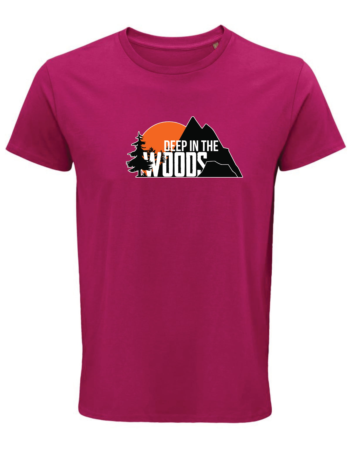 Deep in the Woods Logo T-Shirt Men Fuchsia