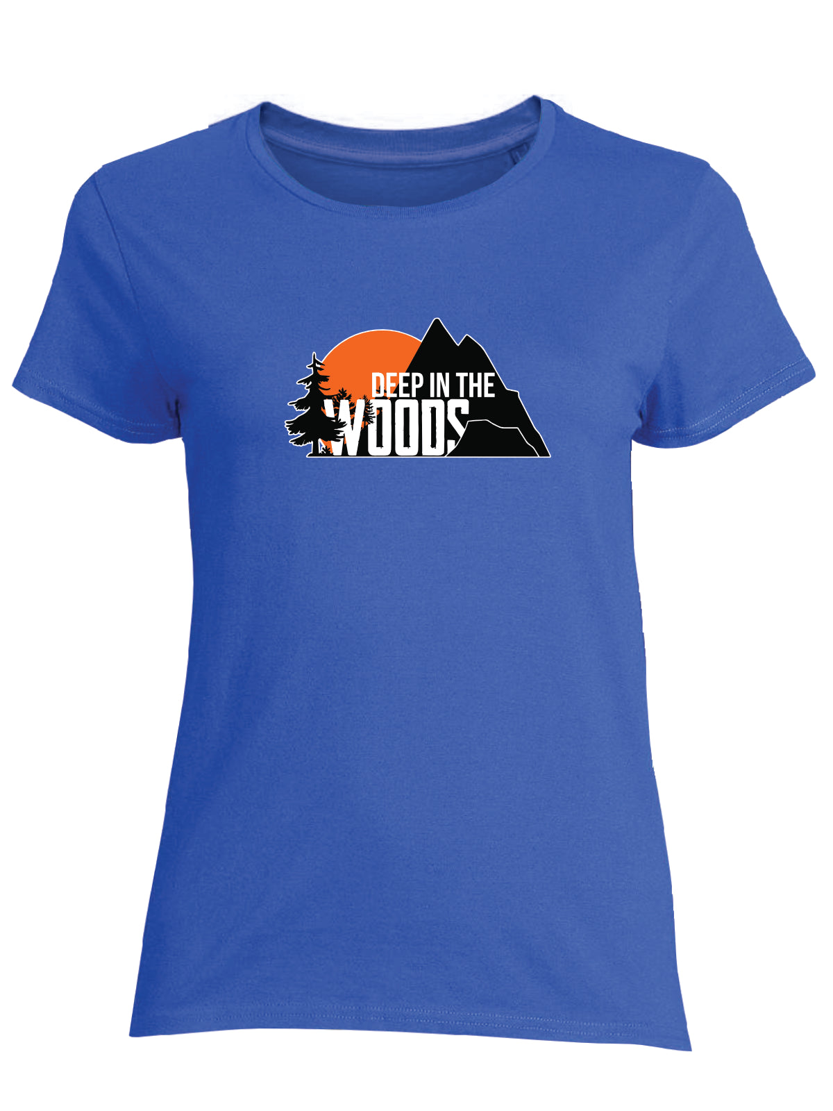 Deep in the Woods Logo T-Shirt Women Royal Blue