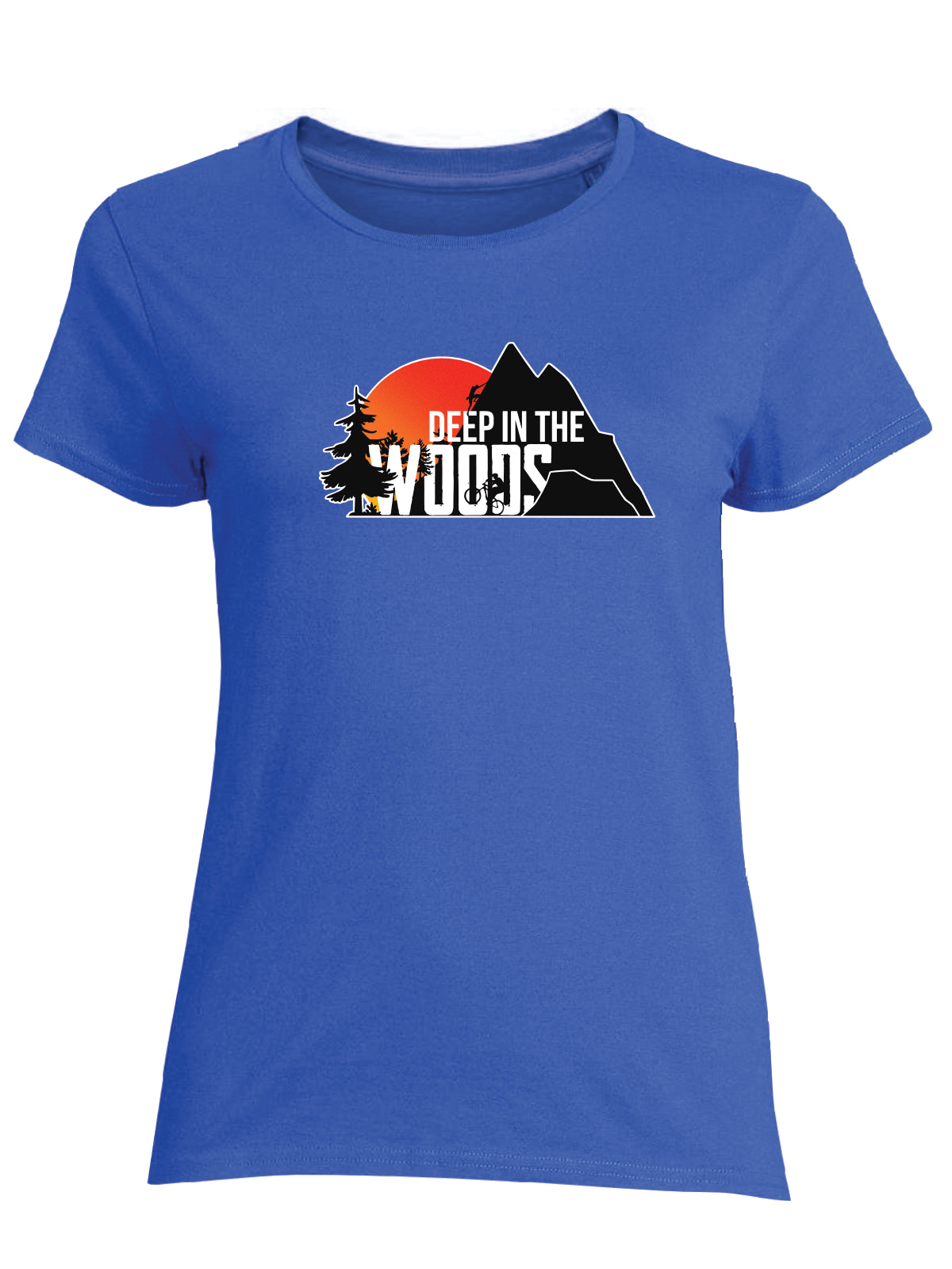 Deep in the Woods Logo T-Shirt Women Royal Blue 2025