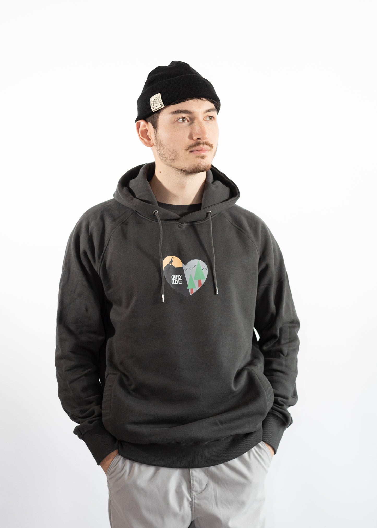 Hoodie Heart-Rock mit Brustprint