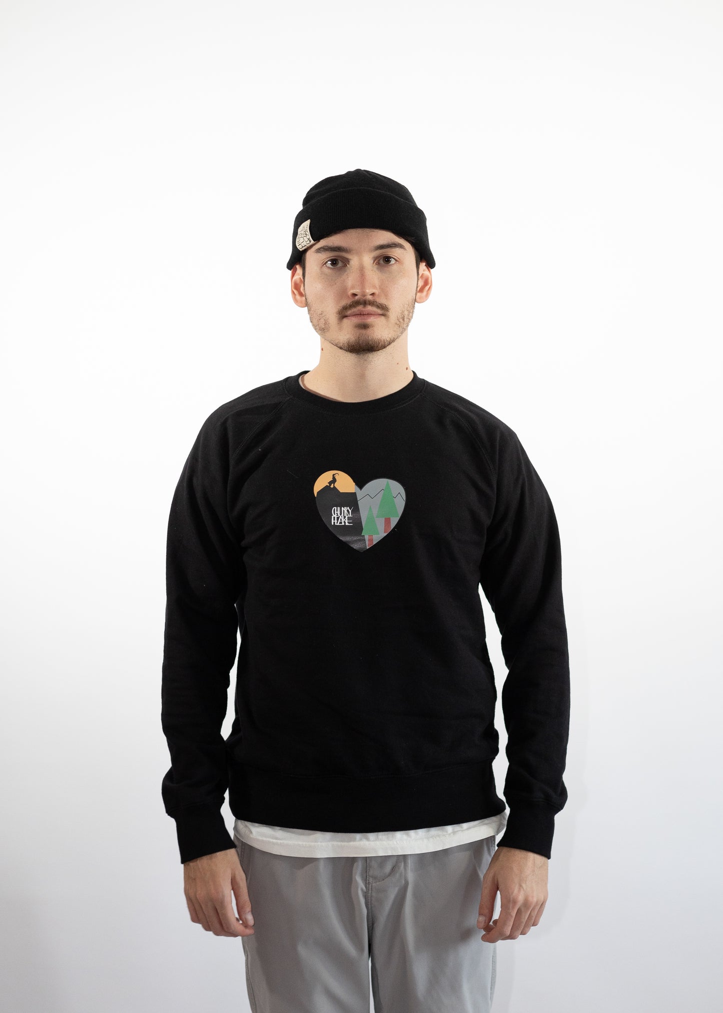 Sweater Heart-Rock Brustprint