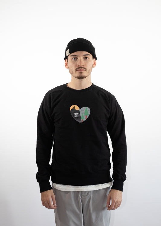 Sweater Heart-Rock Brustprint