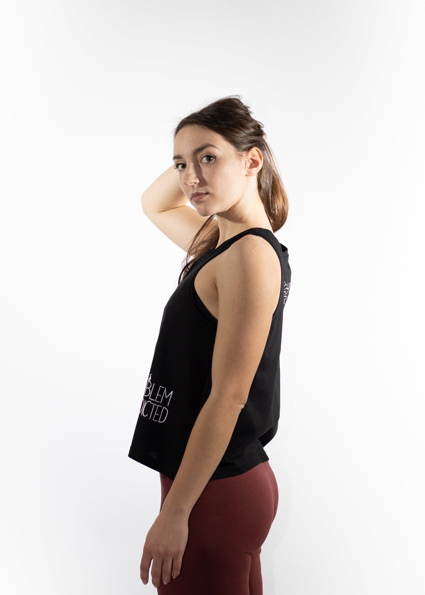 Cropped Tank Top mit Frontprint