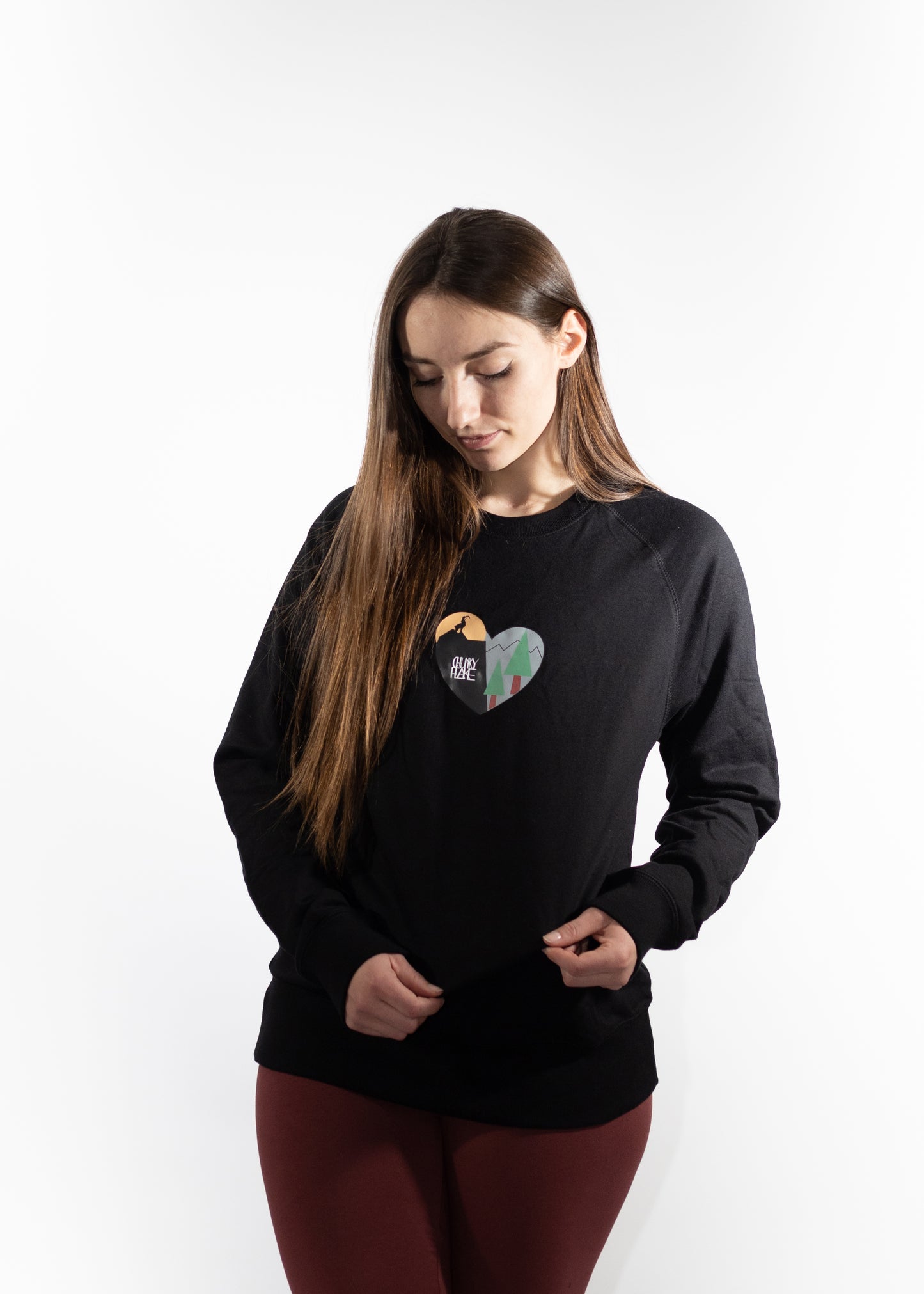 Sweater Heart-Rock Brustprint