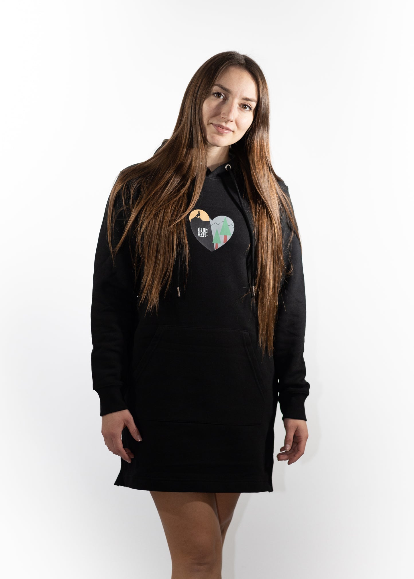 Sweatkleid Heart-Rock mit Brustprint